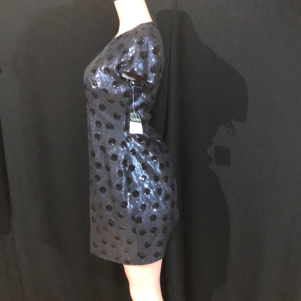 NWT RALPH LAUREN Polka Dot Sequin Cocktail Dress - Picture 5 of 7